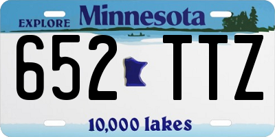 MN license plate 652TTZ