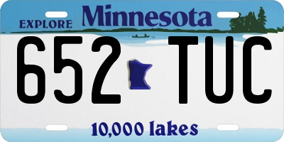 MN license plate 652TUC
