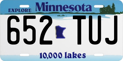 MN license plate 652TUJ