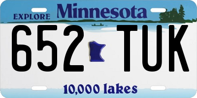 MN license plate 652TUK