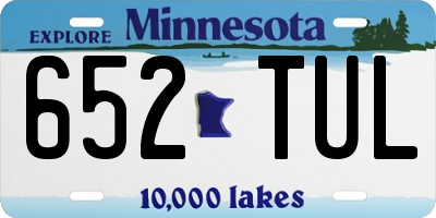 MN license plate 652TUL
