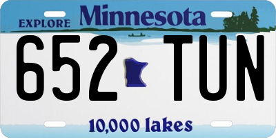 MN license plate 652TUN