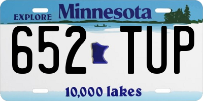 MN license plate 652TUP