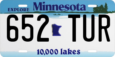 MN license plate 652TUR