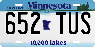 MN license plate 652TUS