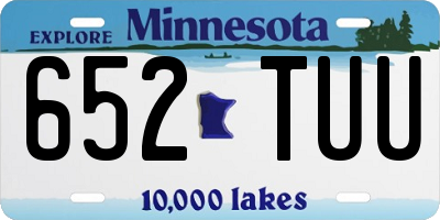 MN license plate 652TUU