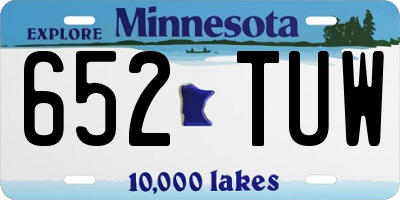 MN license plate 652TUW