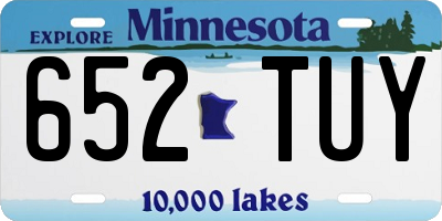 MN license plate 652TUY