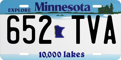 MN license plate 652TVA
