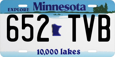 MN license plate 652TVB