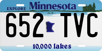 MN license plate 652TVC