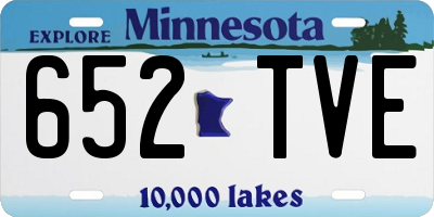 MN license plate 652TVE