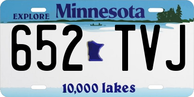 MN license plate 652TVJ