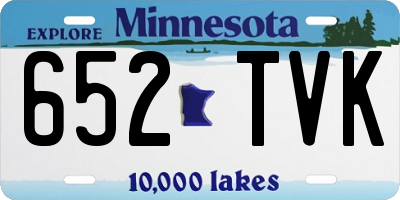 MN license plate 652TVK