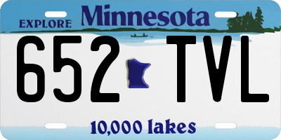MN license plate 652TVL
