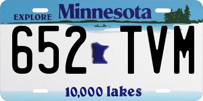 MN license plate 652TVM