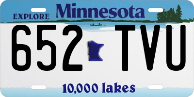 MN license plate 652TVU