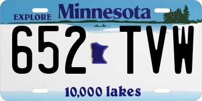 MN license plate 652TVW