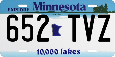 MN license plate 652TVZ