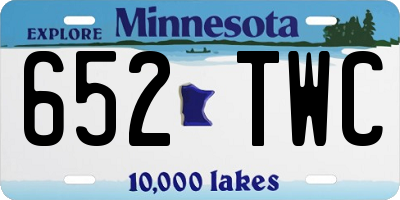 MN license plate 652TWC