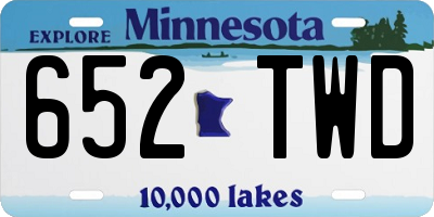 MN license plate 652TWD