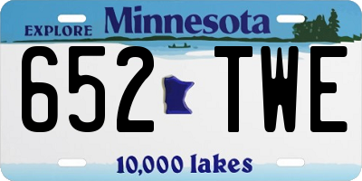 MN license plate 652TWE