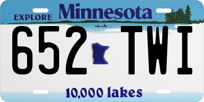MN license plate 652TWI