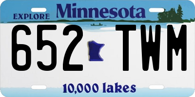 MN license plate 652TWM