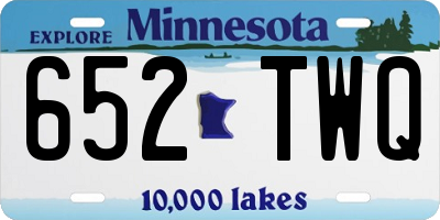 MN license plate 652TWQ