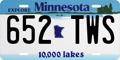MN license plate 652TWS