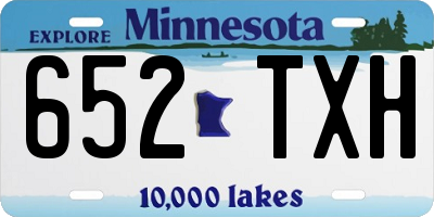 MN license plate 652TXH