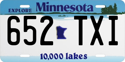 MN license plate 652TXI