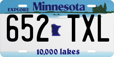 MN license plate 652TXL