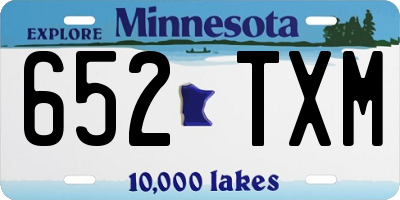 MN license plate 652TXM