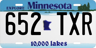 MN license plate 652TXR