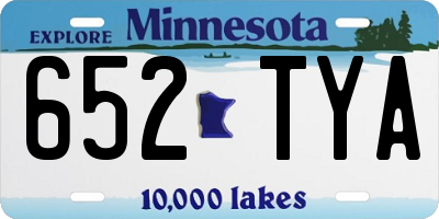 MN license plate 652TYA