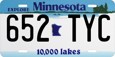MN license plate 652TYC