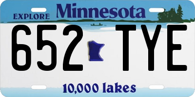 MN license plate 652TYE