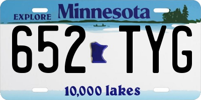 MN license plate 652TYG