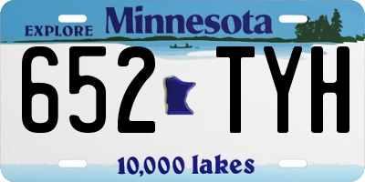 MN license plate 652TYH