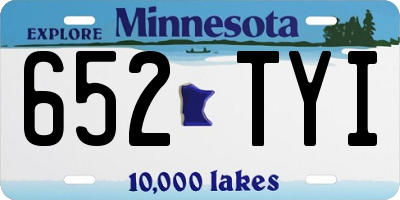 MN license plate 652TYI