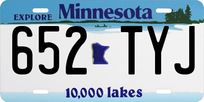 MN license plate 652TYJ
