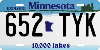 MN license plate 652TYK