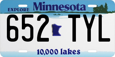 MN license plate 652TYL