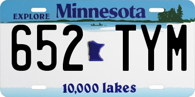 MN license plate 652TYM