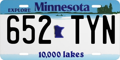 MN license plate 652TYN