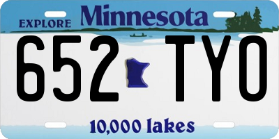 MN license plate 652TYO