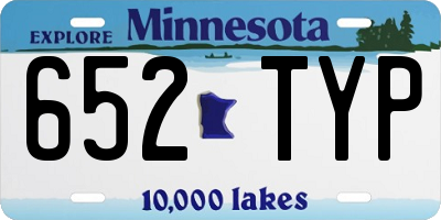 MN license plate 652TYP