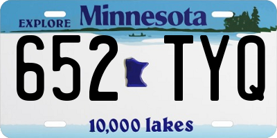 MN license plate 652TYQ