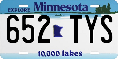 MN license plate 652TYS